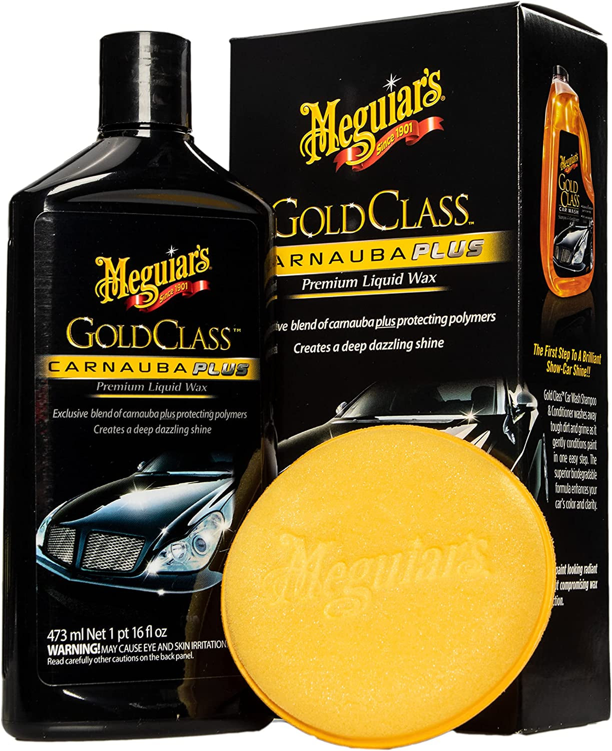 Gold Class Carnauba plus Premium Liquid Wax - Long-Lasting Protection, Deep Shine, Easy Application - the Perfect Car Wax for All Vehicles with Glossy Paint - 16 Oz