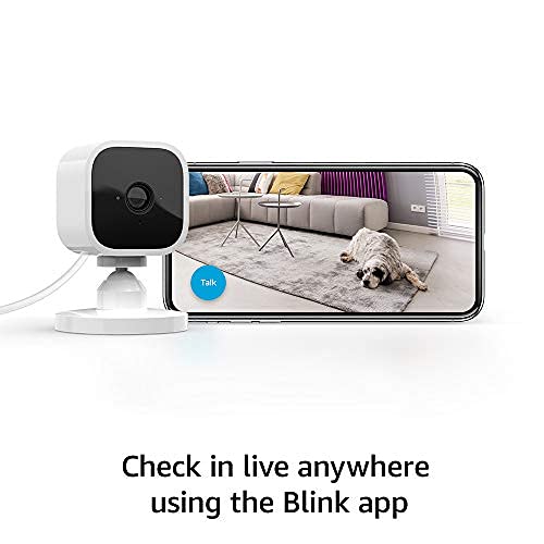 Mini – Compact Indoor Plug-In Smart Security Camera, 1080P HD Video, Night Vision, Motion Detection, Two-Way Audio, Easy Set Up, Works with Alexa – 1 Camera (White)