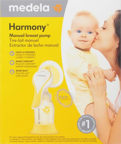 Manual Breast Pump with Flex Shields Harmony Single Hand for More Comfort and Expressing More Milk