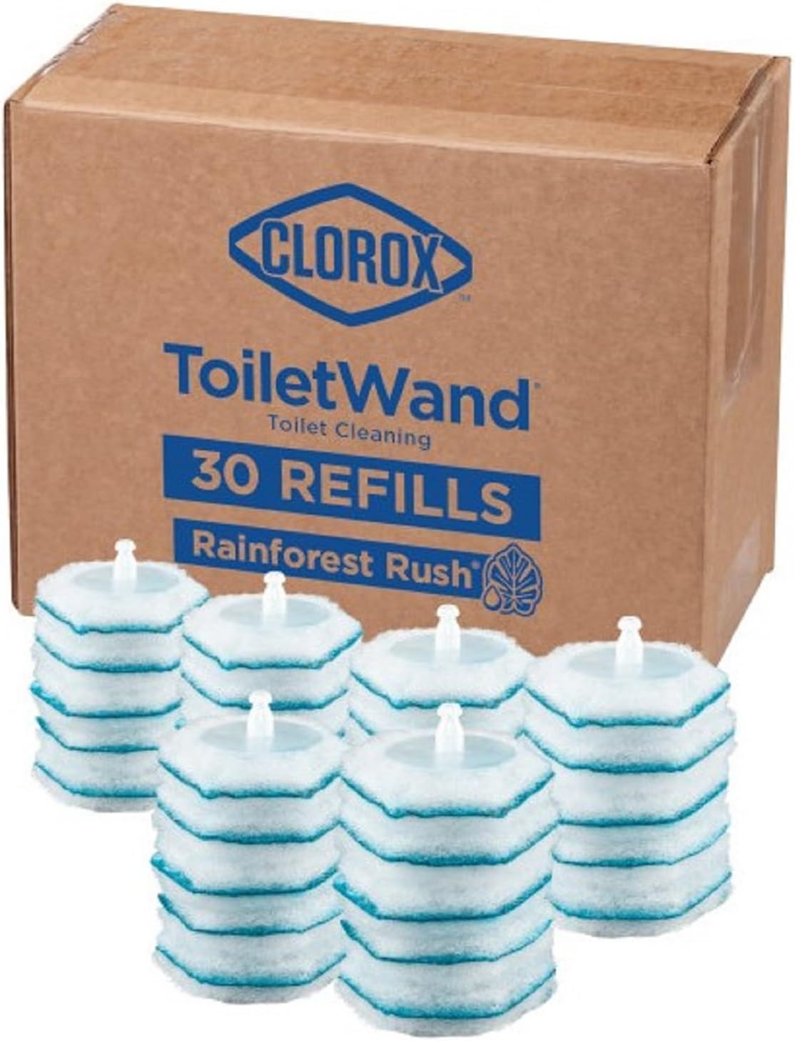 Original  Toiletwand Disinfecting Refills, Rainforest Rush, 30 Ct (Package May Vary)