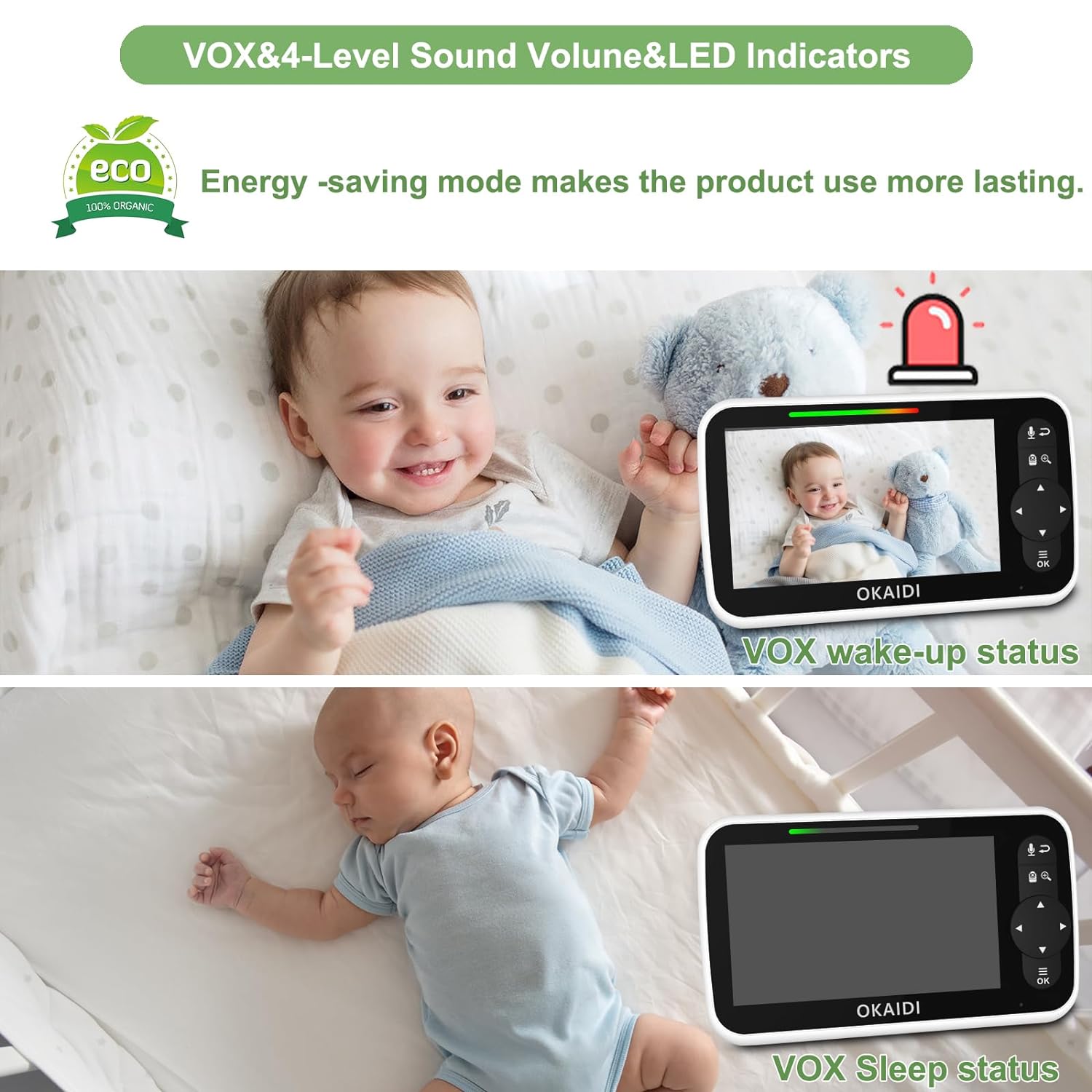 Baby Monitor with Camera and Audio, 5" Large Screen with 30-Hour Battery, 1000Ft Range Video Baby Monitor, Remote Pan-Tilt-Zoom Baby Monitor No Wifi, Night Vision, VOX, 2-Way Talk, 8 Lullabies