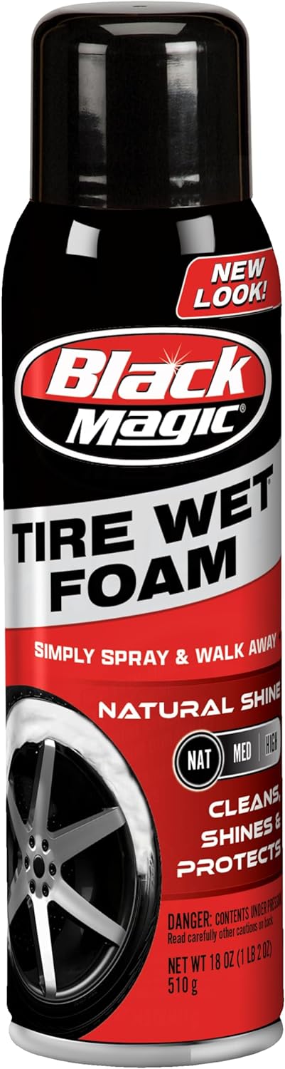 800002220 Tire Wet Foam, 18 Oz. - Specially Formulated Thick Tire Spray Foam Clings to Tires to Dissolve and Clean Dirt While Shining and Protecting All in One Step