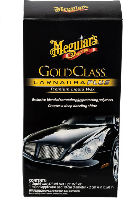 Gold Class Carnauba plus Premium Liquid Wax - Long-Lasting Protection, Deep Shine, Easy Application - the Perfect Car Wax for All Vehicles with Glossy Paint - 16 Oz