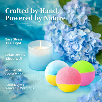 Bath Bombs Gift Set for Women, Mothers Day Gifts for Mom, 10 Fizzy Shower Bombs with 5 Aromatic Scents, Rich Bubbles & Diverse Colors, Ideal for Relaxing Spa Experiences at Home