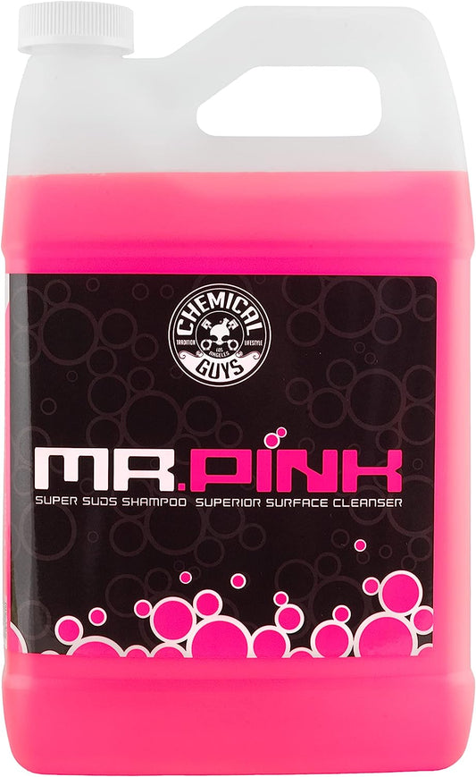 CWS_402 Mr. Pink Foaming Car Wash Soap (Works with Foam Cannons, Foam Guns or Bucket Washes) Safe for Cars, Trucks, Motorcycles, Rvs & More, 128 Fl Oz, Candy Scent