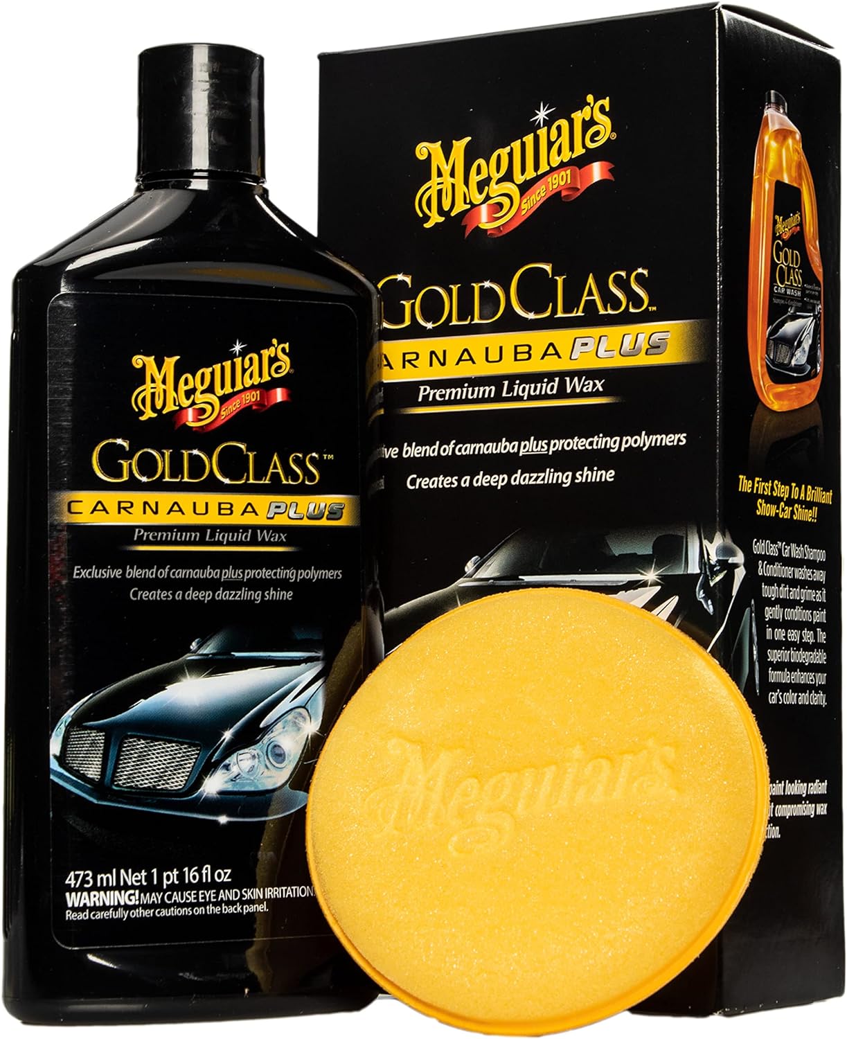 Gold Class Carnauba plus Premium Liquid Wax - Long-Lasting Protection, Deep Shine, Easy Application - the Perfect Car Wax for All Vehicles with Glossy Paint - 16 Oz