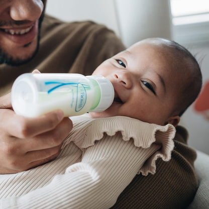 Natural Flow® Anti-Colic Options+™ Narrow Bottle to Sippy Gift Set with Soft Silicone Sippy Spout, Removable Silicone Handles, Travel Cap and Bottle Brush