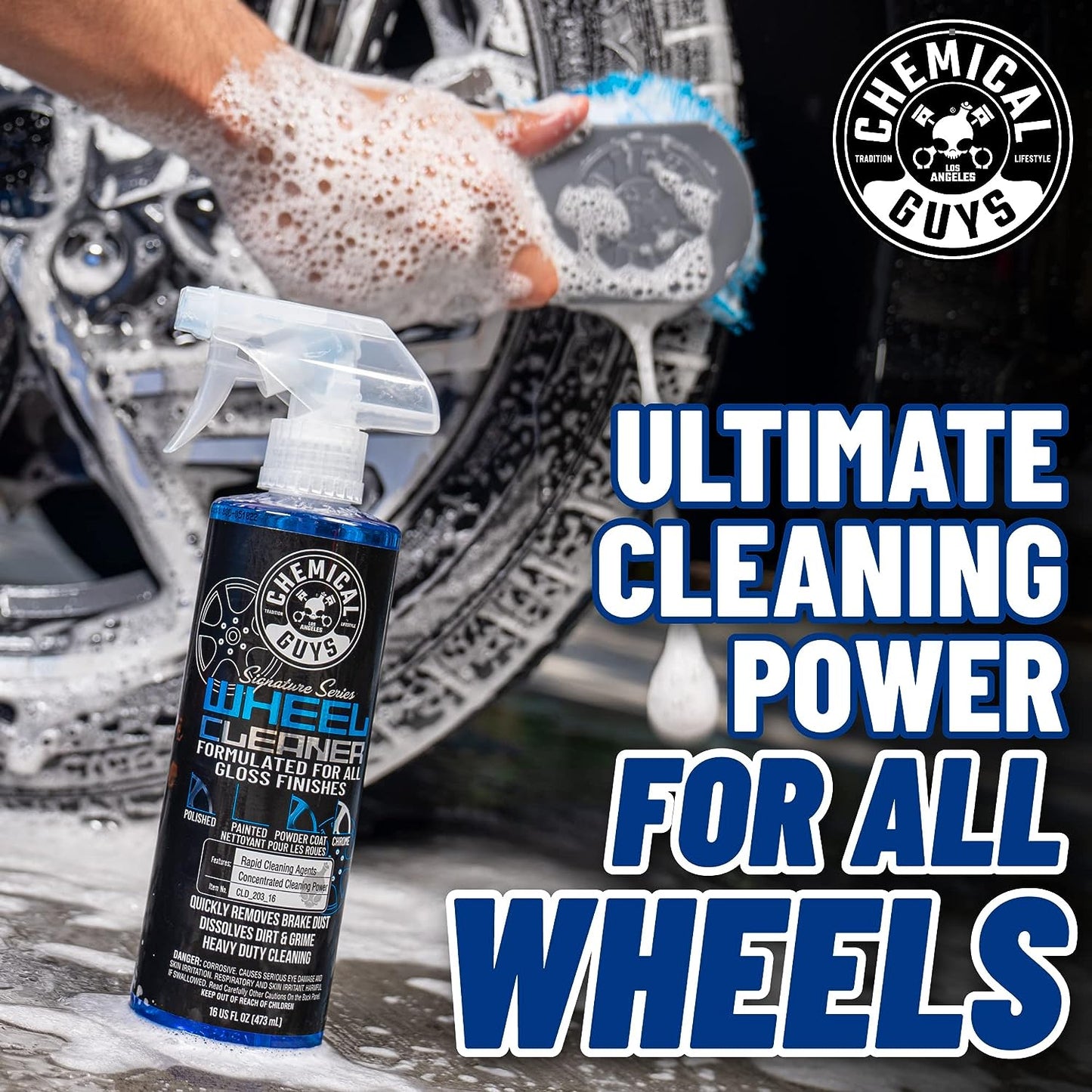 CLD_203_16 Signature Series Wheel Cleaner, Formated for All Gloss Finishes, Safe for Cars, Trucks, Suvs, Motorcycles, Rvs & More 16 Fl Oz