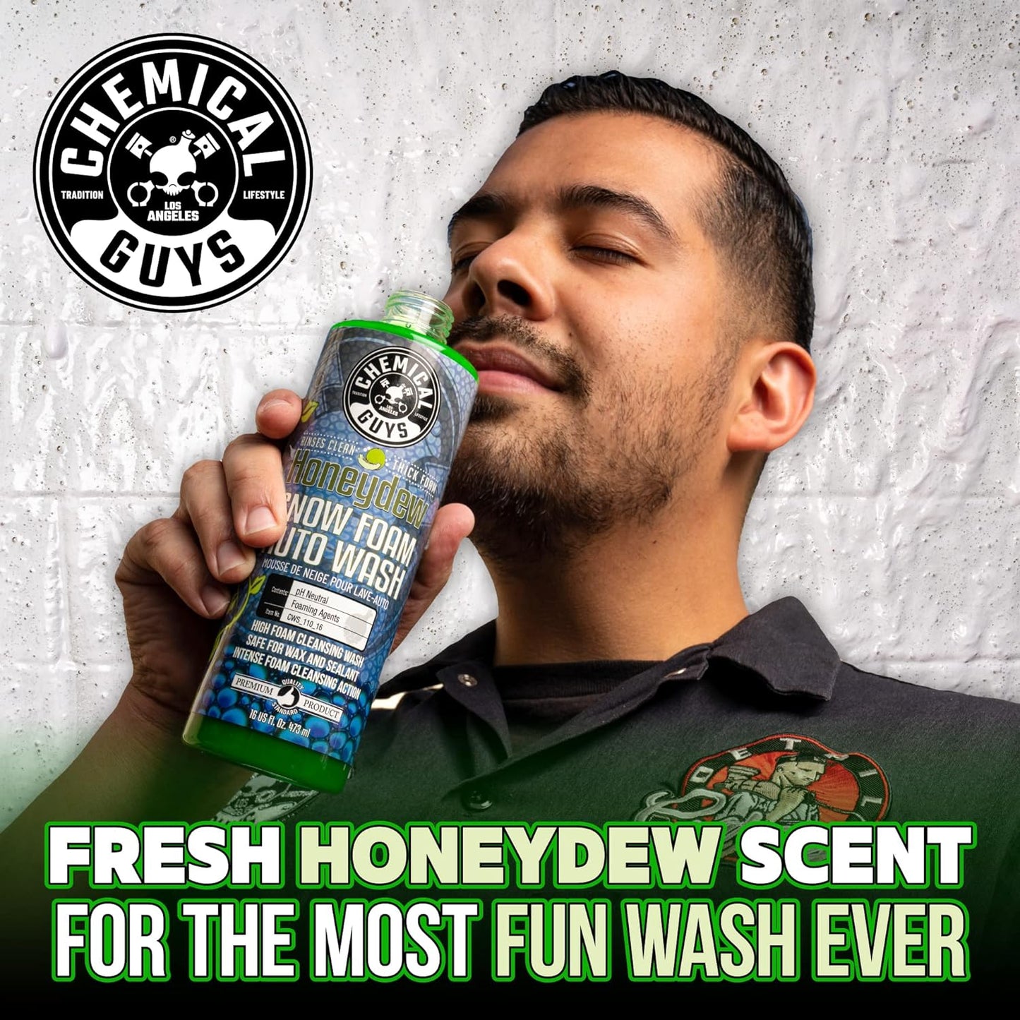 CWS 110 64 Honeydew Snow Foam Car Wash Soap (Works with Cannons, Foam Guns or Bucket Washes) Safe for Trucks, Motorcycles, Rvs & More, 64 Fl Oz (Half Gallon), Honeydew Scent