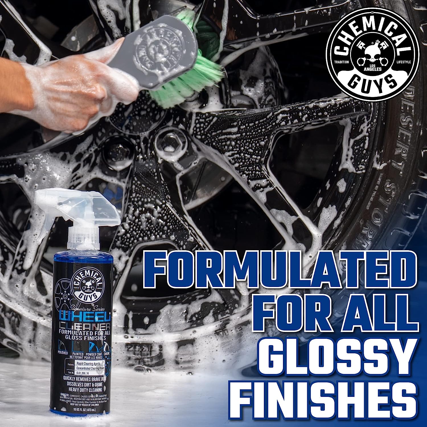 CLD_203_16 Signature Series Wheel Cleaner, Formated for All Gloss Finishes, Safe for Cars, Trucks, Suvs, Motorcycles, Rvs & More 16 Fl Oz