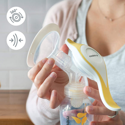 Manual Breast Pump with Flex Shields Harmony Single Hand for More Comfort and Expressing More Milk