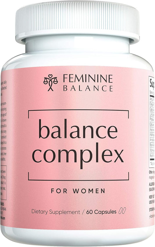 Balance Complex 17-In-1 Vaginal Health 100 Billion Probiotics for Women Ph Balance with Cranberry & D-Mannose | Promote Urinary Tract Health for Vaginal Odor & Vaginal Flora, 60 Capsules