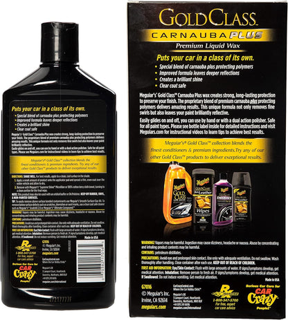 Gold Class Carnauba plus Premium Liquid Wax - Long-Lasting Protection, Deep Shine, Easy Application - the Perfect Car Wax for All Vehicles with Glossy Paint - 16 Oz