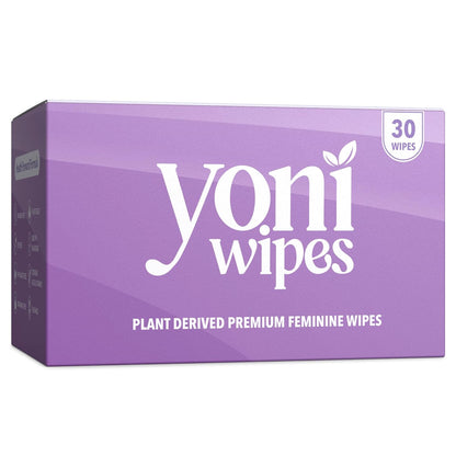 30 Count Biodegradable & Flushable Feminine Wipes, Ph-Balanced, Aloe Vera & Vitamin E, Individually Wrapped for Travel and On-The-Go Use