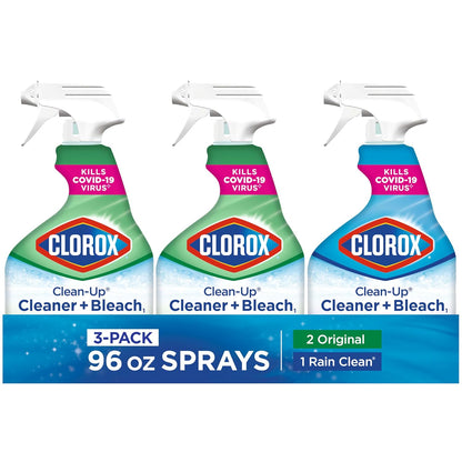 Clean-Up Cleaner + Bleach1 Value Pack, Household Essentials, 32 Fl Oz Each, Pack of 3