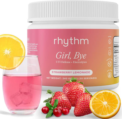 Girl, Bye | 30 Servings | Fast-Acting Keto UTI Relief & Defense + Rapid Hydration Urinary Tract Health Drink Mix | Ph Balancing | Workout & Intimacy | Intermittent Fasting (Strawberry Lemonade)