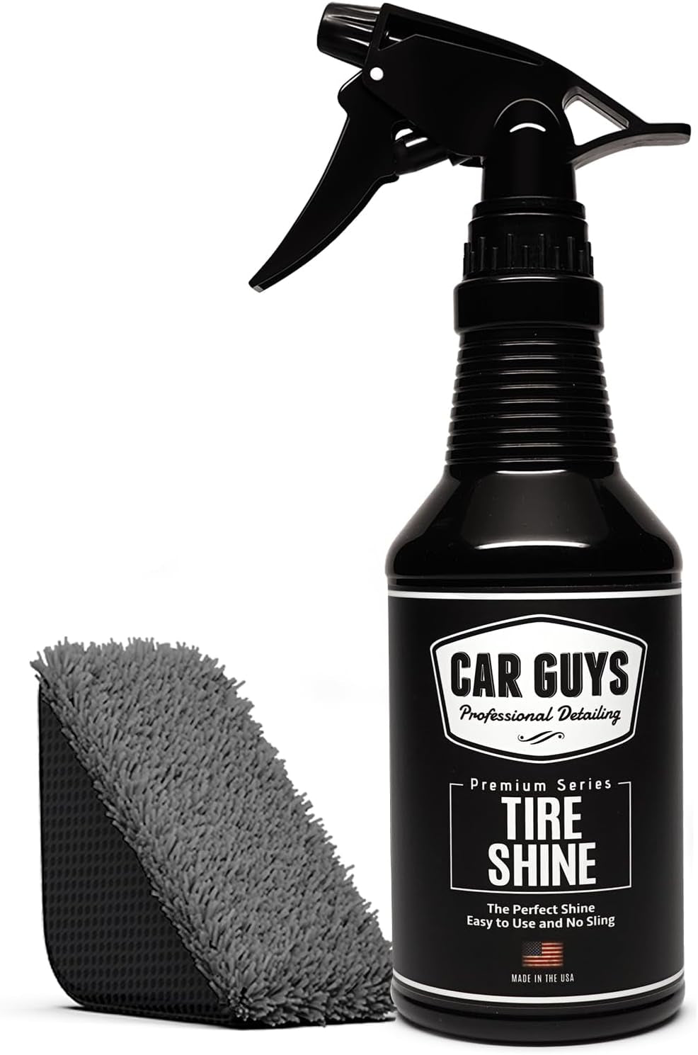 Tire Shine Spray | the Perfect Shine | Durable and User Friendly Tire Dressing | Long Lasting UV Protection | 18 Oz Kit with Applicator Pad